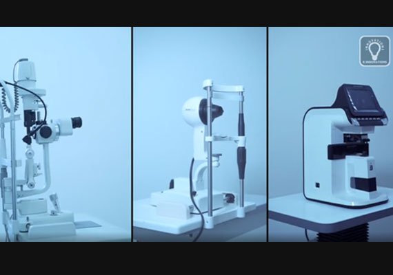 A conventional setup of an eye clinic.