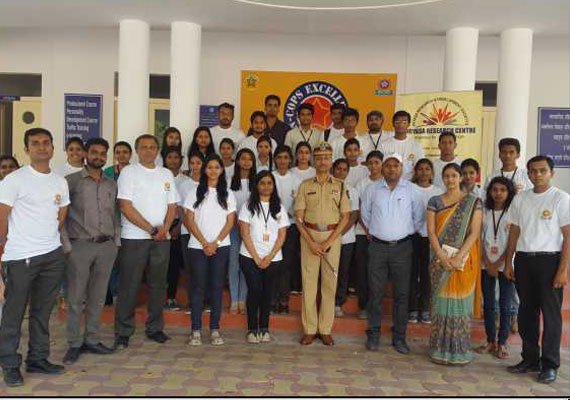  Team of Embedded Creation with Dr. Venkatesham, Commissioner of Police, Nagpur – Launch of Pilot Version of S.E.V.A. system in 2017.